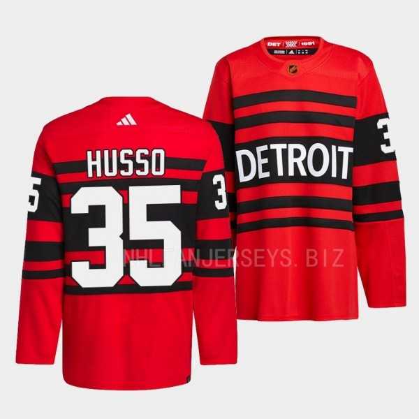 Mens Detroit Red Wings 2022 Reverse Retro 2.0 #35 Ville Husso Red Authentic Pro Jersey Dzhi
